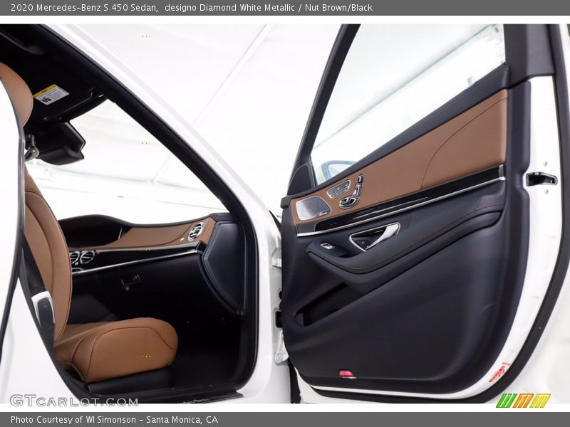 designo Diamond White Metallic / Nut Brown/Black 2020 Mercedes-Benz S 450 Sedan