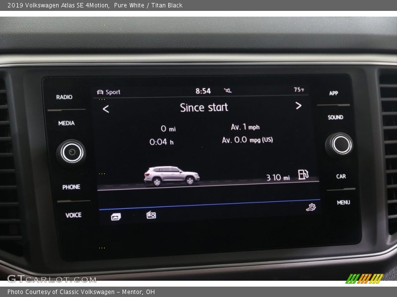 Pure White / Titan Black 2019 Volkswagen Atlas SE 4Motion