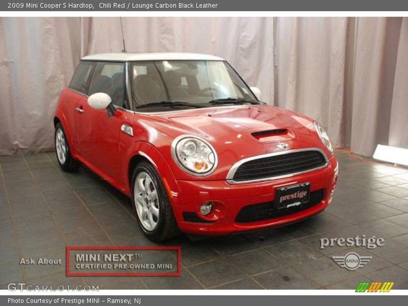 Chili Red / Lounge Carbon Black Leather 2009 Mini Cooper S Hardtop