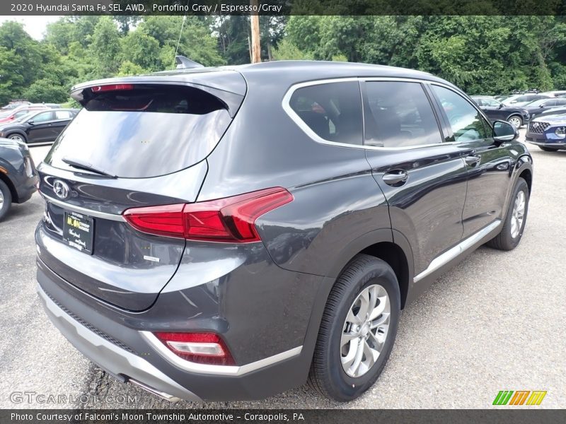 Portofino Gray / Espresso/Gray 2020 Hyundai Santa Fe SEL AWD