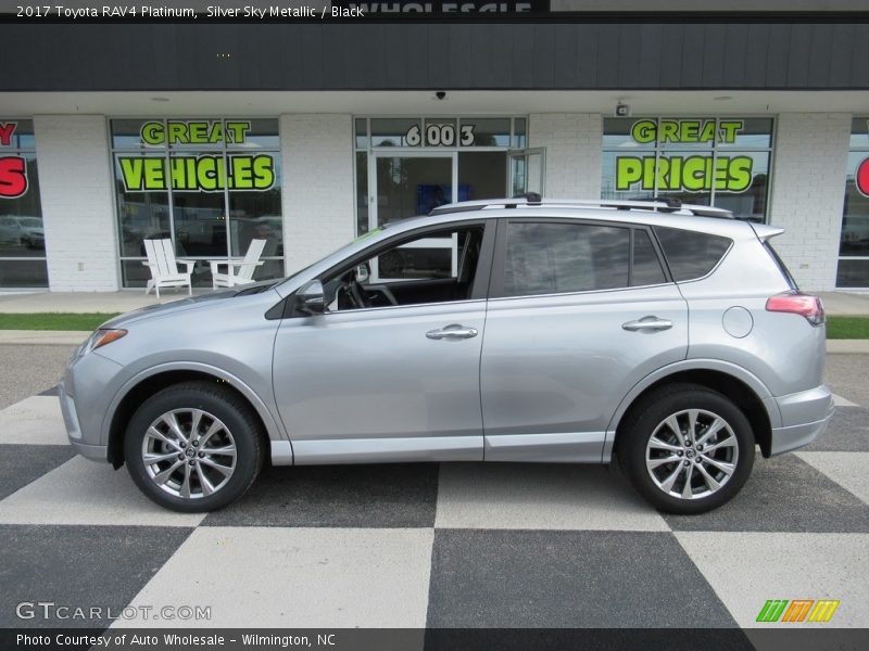 Silver Sky Metallic / Black 2017 Toyota RAV4 Platinum