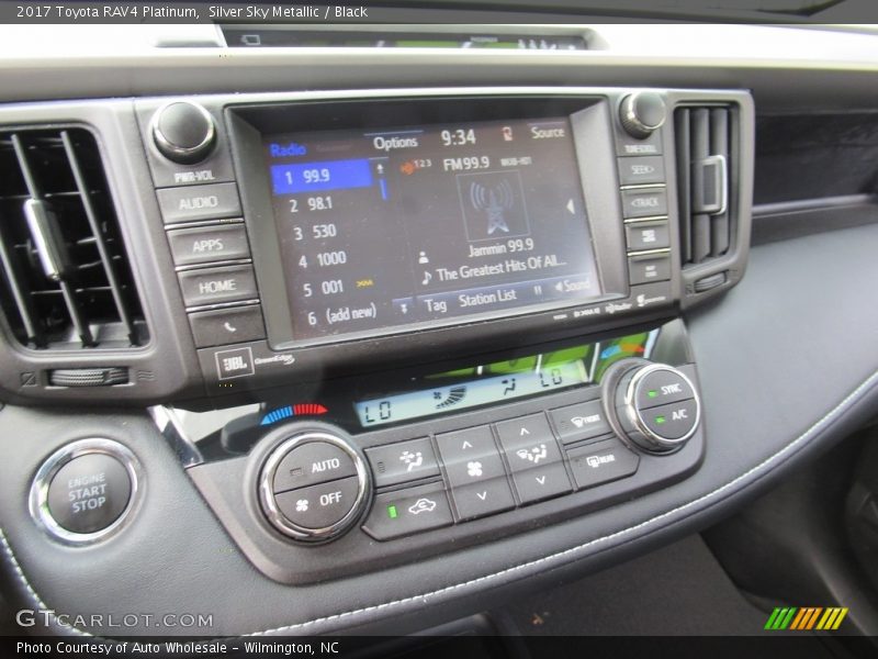 Silver Sky Metallic / Black 2017 Toyota RAV4 Platinum