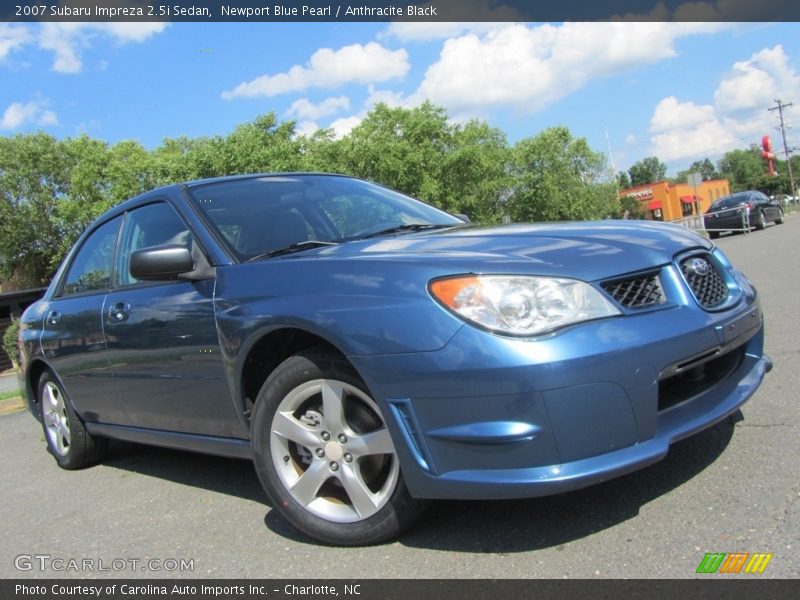 Newport Blue Pearl / Anthracite Black 2007 Subaru Impreza 2.5i Sedan