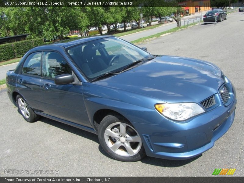 Newport Blue Pearl / Anthracite Black 2007 Subaru Impreza 2.5i Sedan