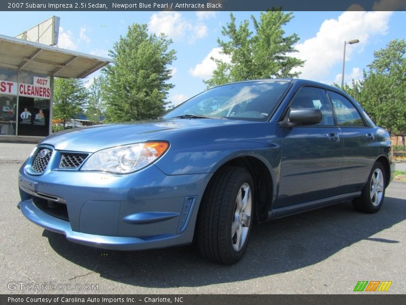 Newport Blue Pearl / Anthracite Black 2007 Subaru Impreza 2.5i Sedan