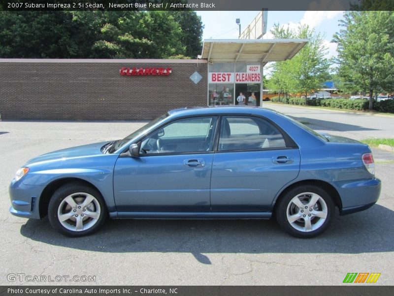 Newport Blue Pearl / Anthracite Black 2007 Subaru Impreza 2.5i Sedan