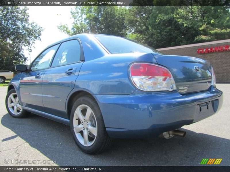 Newport Blue Pearl / Anthracite Black 2007 Subaru Impreza 2.5i Sedan