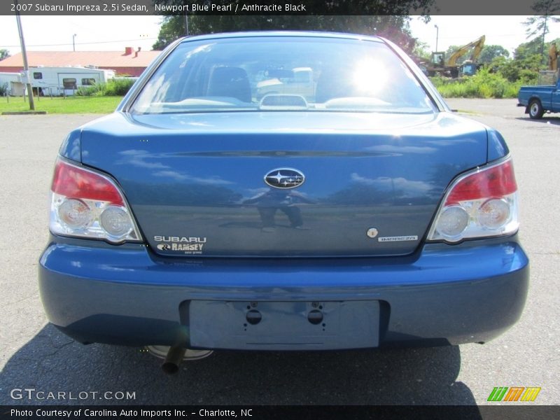 Newport Blue Pearl / Anthracite Black 2007 Subaru Impreza 2.5i Sedan