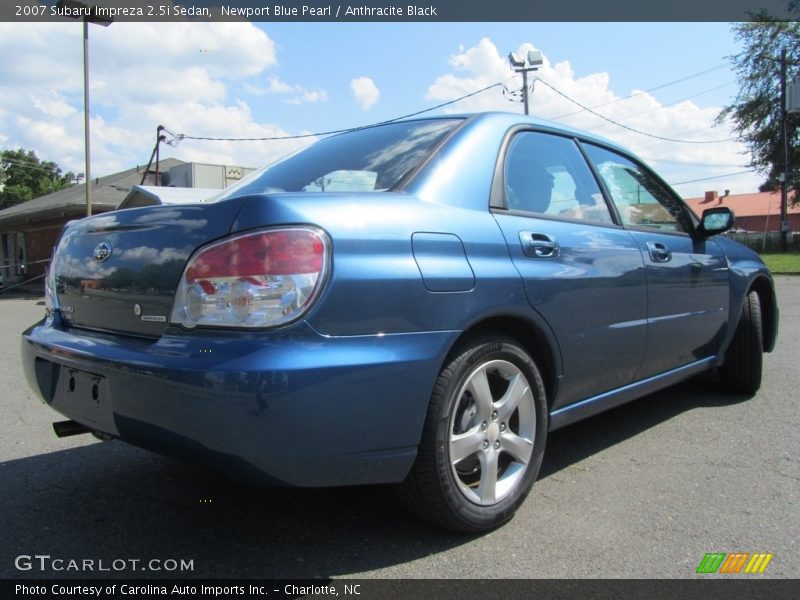 Newport Blue Pearl / Anthracite Black 2007 Subaru Impreza 2.5i Sedan