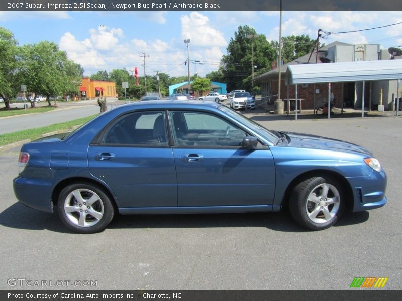 Newport Blue Pearl / Anthracite Black 2007 Subaru Impreza 2.5i Sedan