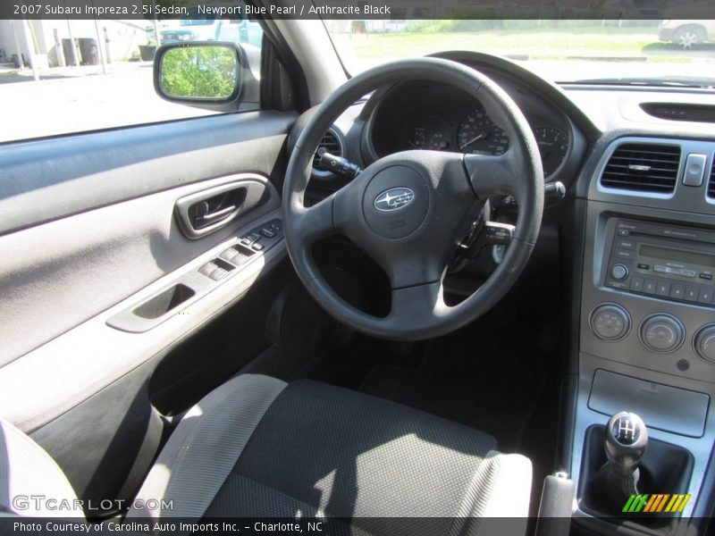 Newport Blue Pearl / Anthracite Black 2007 Subaru Impreza 2.5i Sedan