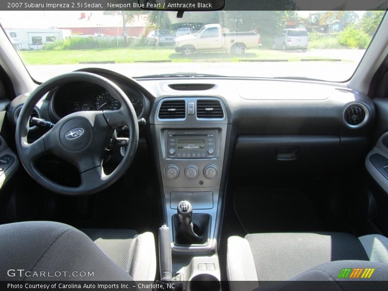 Newport Blue Pearl / Anthracite Black 2007 Subaru Impreza 2.5i Sedan