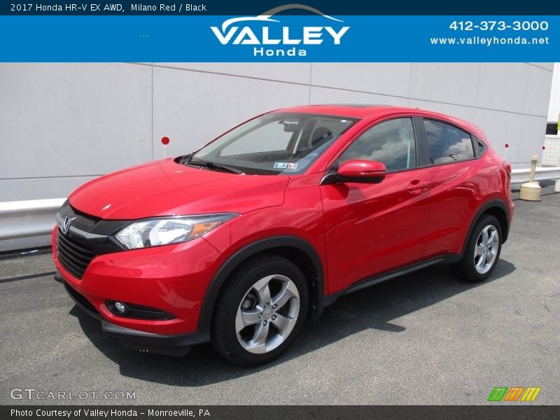 Milano Red / Black 2017 Honda HR-V EX AWD