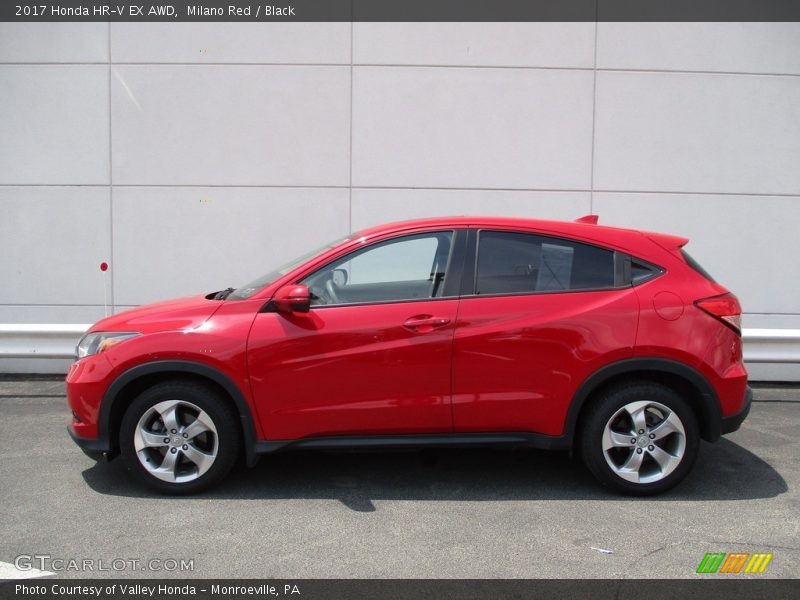 Milano Red / Black 2017 Honda HR-V EX AWD