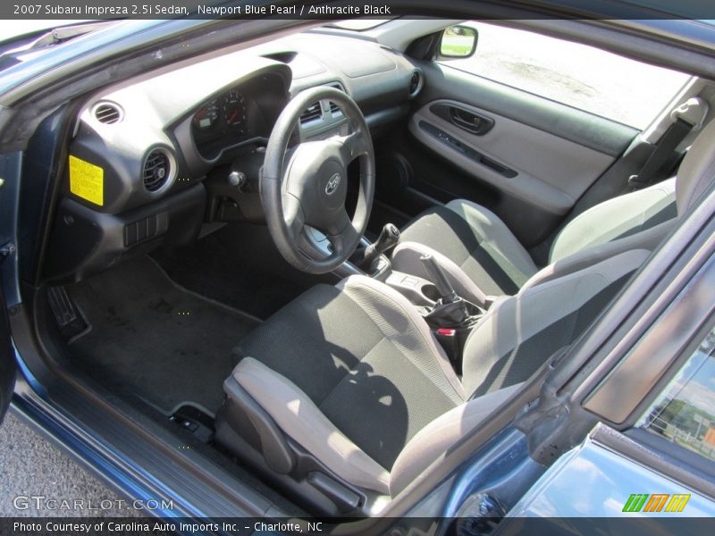 Newport Blue Pearl / Anthracite Black 2007 Subaru Impreza 2.5i Sedan