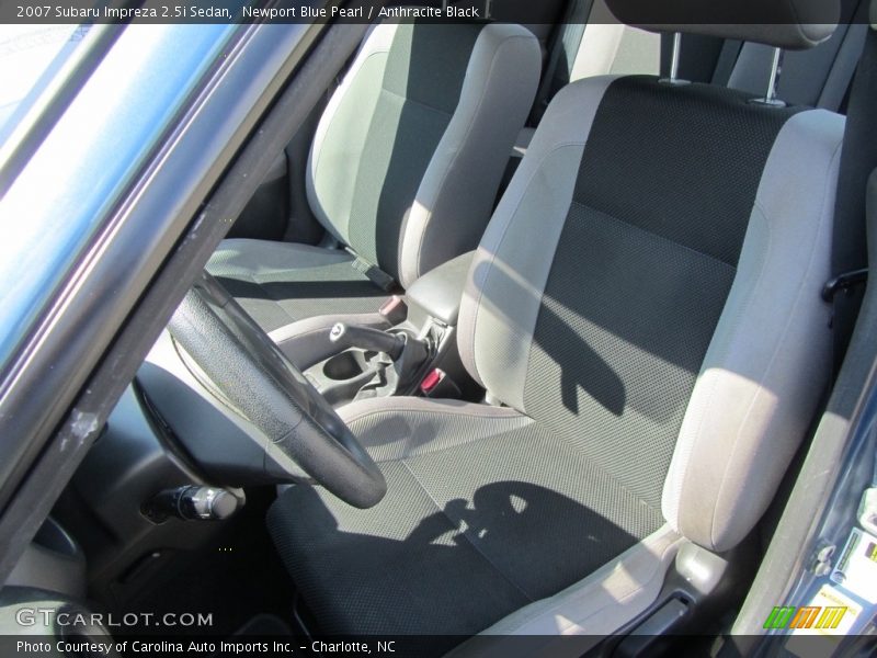 Newport Blue Pearl / Anthracite Black 2007 Subaru Impreza 2.5i Sedan