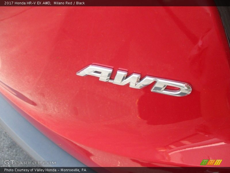 Milano Red / Black 2017 Honda HR-V EX AWD