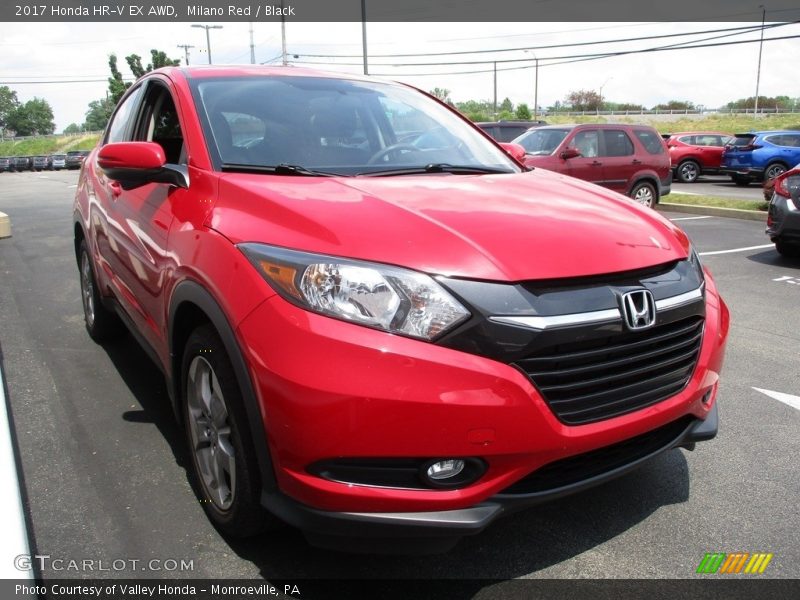 Milano Red / Black 2017 Honda HR-V EX AWD