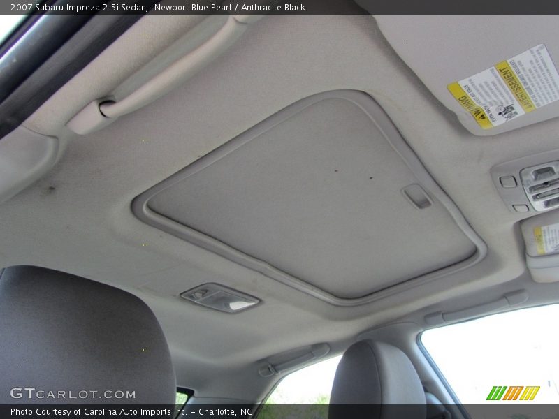 Newport Blue Pearl / Anthracite Black 2007 Subaru Impreza 2.5i Sedan