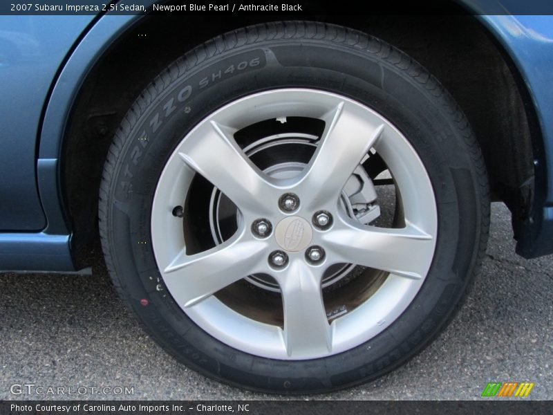 Newport Blue Pearl / Anthracite Black 2007 Subaru Impreza 2.5i Sedan