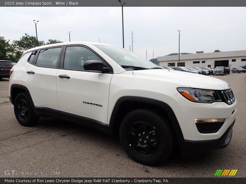 White / Black 2020 Jeep Compass Sport