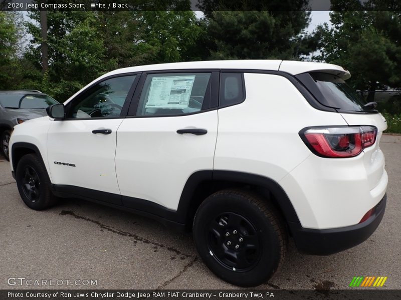 White / Black 2020 Jeep Compass Sport