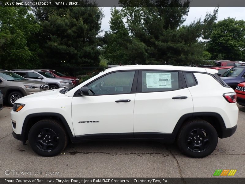 White / Black 2020 Jeep Compass Sport