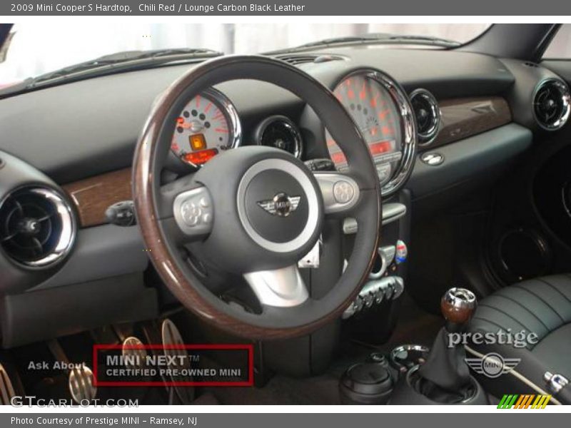 Chili Red / Lounge Carbon Black Leather 2009 Mini Cooper S Hardtop