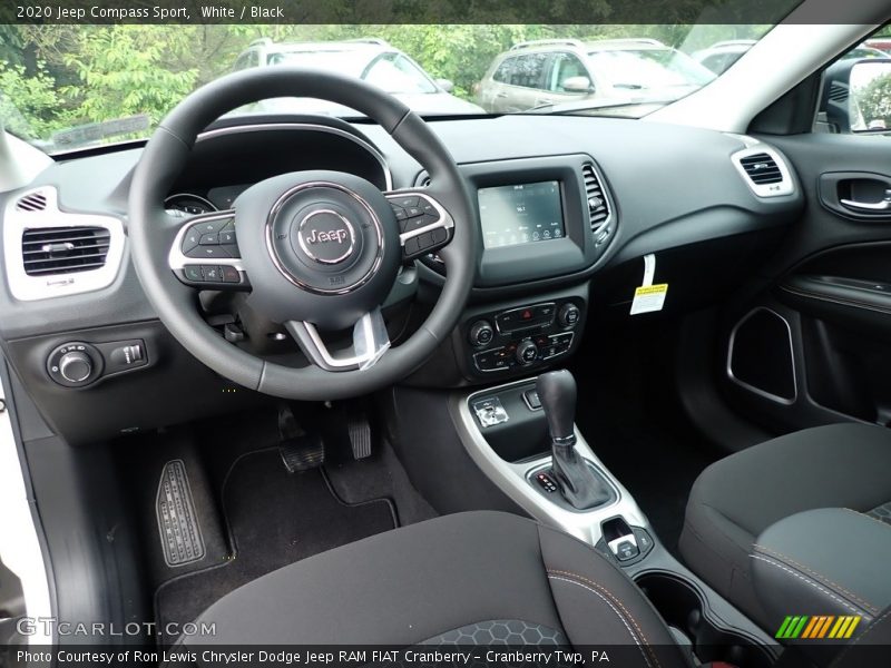 White / Black 2020 Jeep Compass Sport