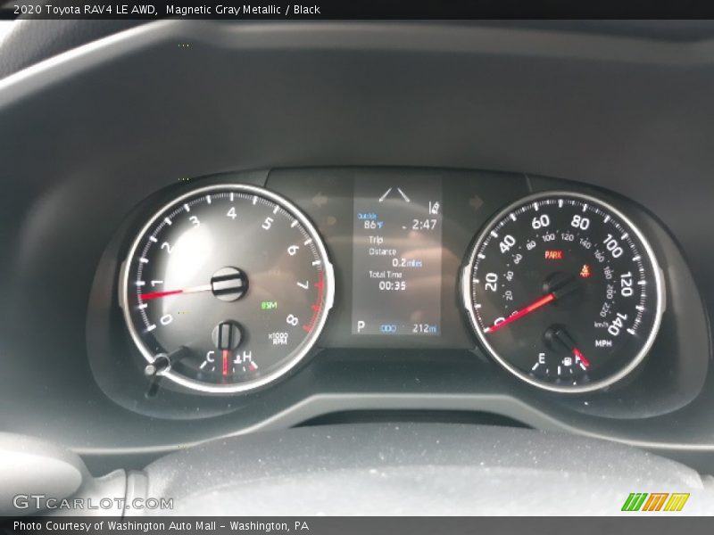 Magnetic Gray Metallic / Black 2020 Toyota RAV4 LE AWD