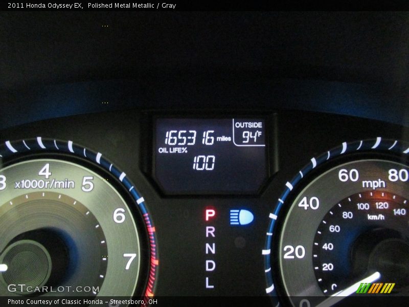 Polished Metal Metallic / Gray 2011 Honda Odyssey EX