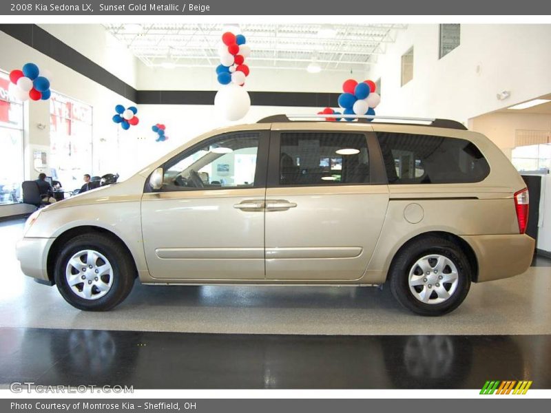 Sunset Gold Metallic / Beige 2008 Kia Sedona LX