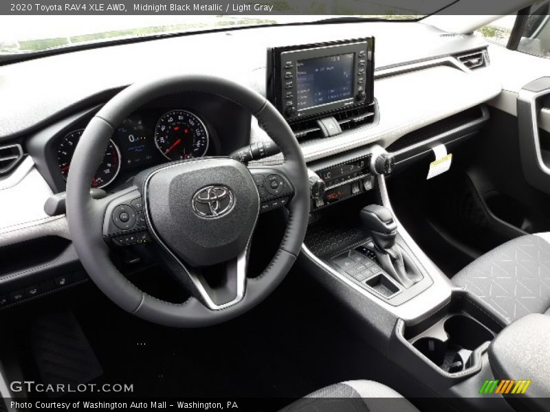 Midnight Black Metallic / Light Gray 2020 Toyota RAV4 XLE AWD