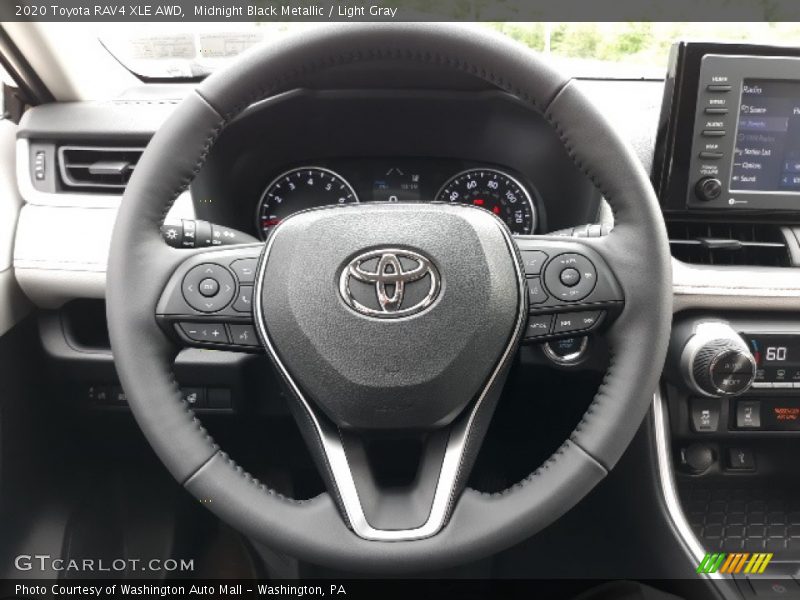 Midnight Black Metallic / Light Gray 2020 Toyota RAV4 XLE AWD