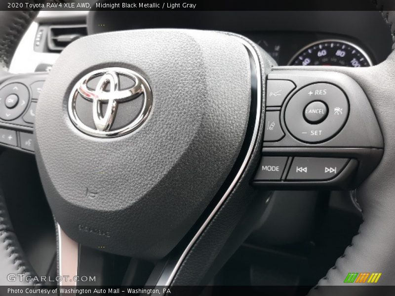 Midnight Black Metallic / Light Gray 2020 Toyota RAV4 XLE AWD
