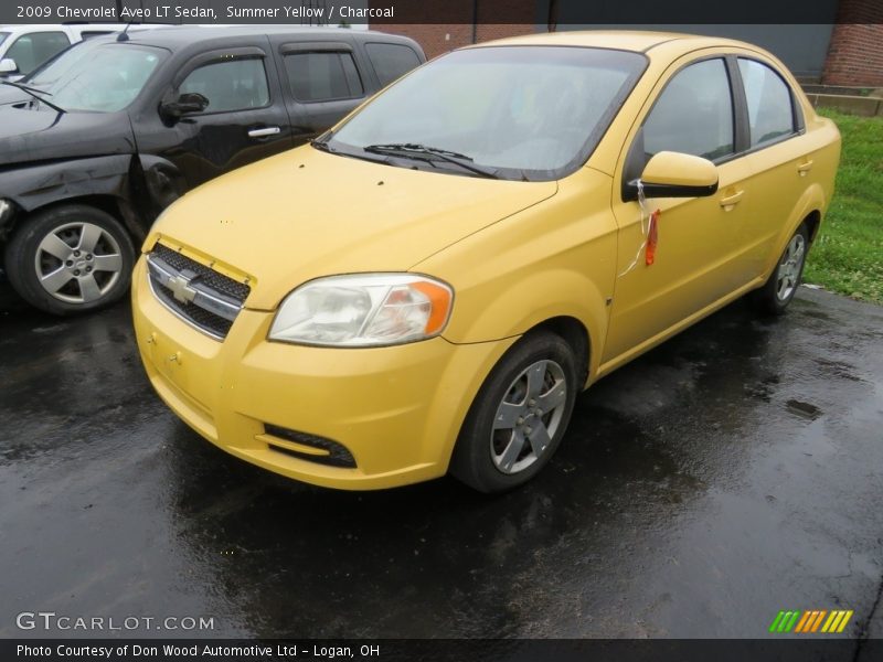 Summer Yellow / Charcoal 2009 Chevrolet Aveo LT Sedan