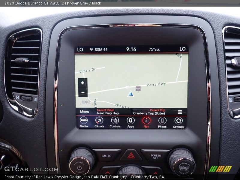 Navigation of 2020 Durango GT AWD