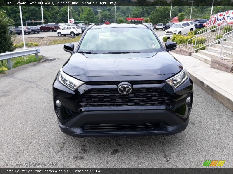 Midnight Black Metallic / Light Gray 2020 Toyota RAV4 XLE AWD