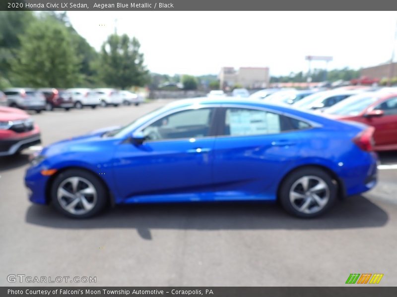 Aegean Blue Metallic / Black 2020 Honda Civic LX Sedan