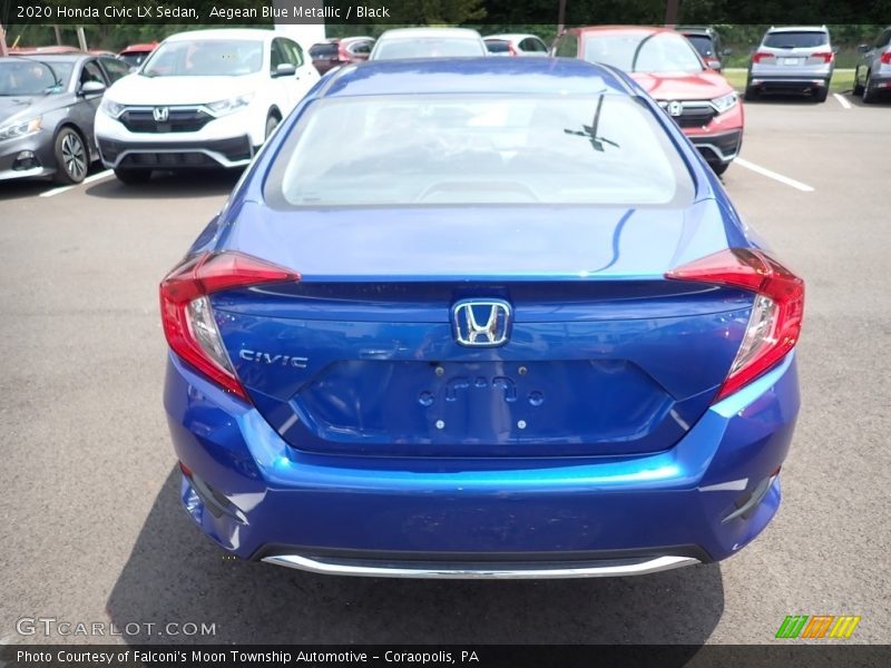 Aegean Blue Metallic / Black 2020 Honda Civic LX Sedan