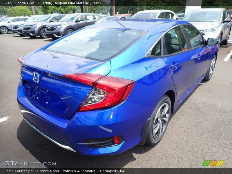 Aegean Blue Metallic / Black 2020 Honda Civic LX Sedan