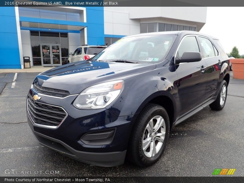 Blue Velvet Metallic / Jet Black 2016 Chevrolet Equinox LS AWD