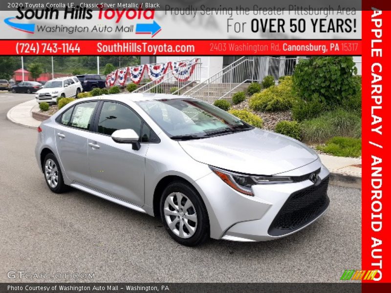 Classic Silver Metallic / Black 2020 Toyota Corolla LE