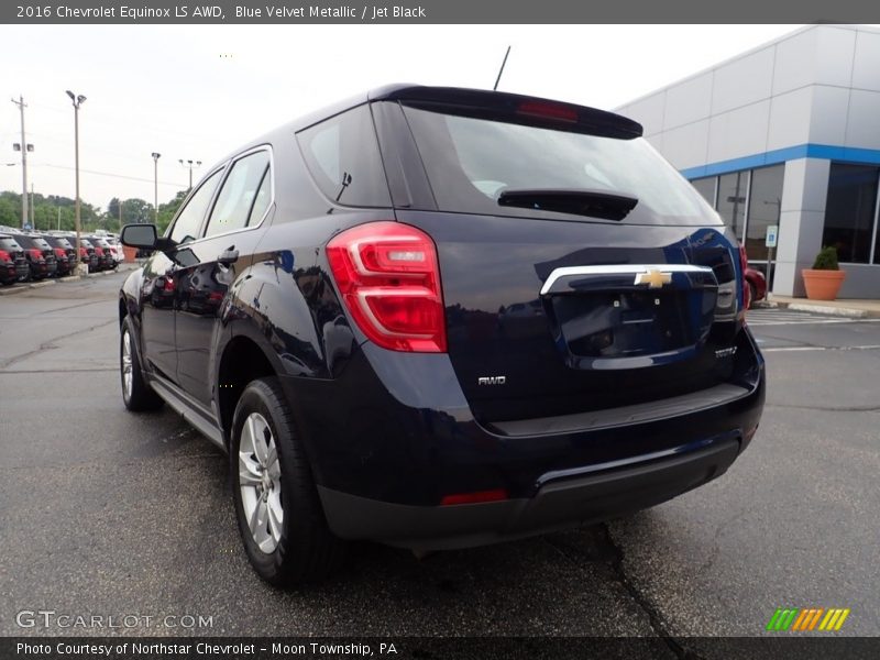 Blue Velvet Metallic / Jet Black 2016 Chevrolet Equinox LS AWD