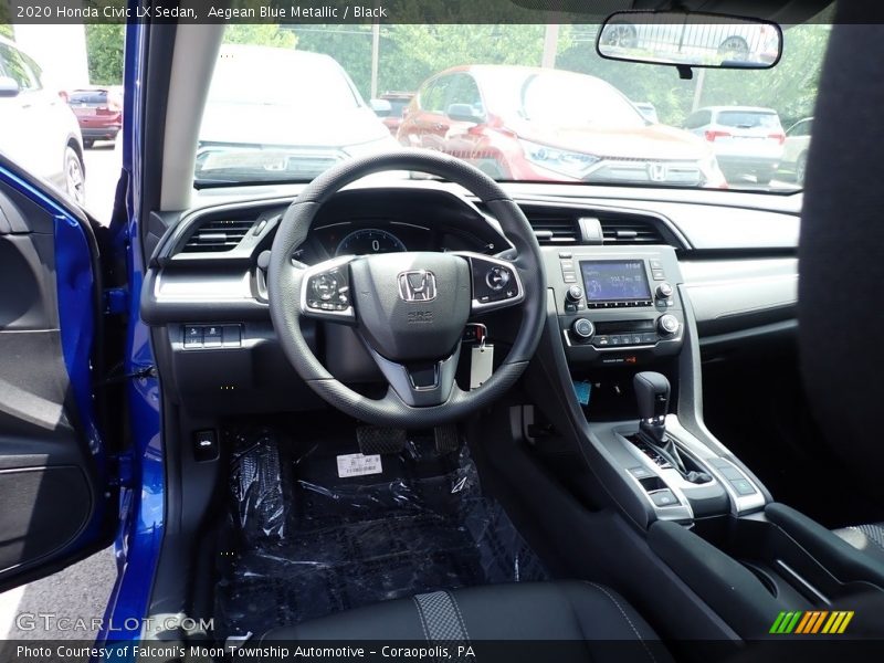 Aegean Blue Metallic / Black 2020 Honda Civic LX Sedan
