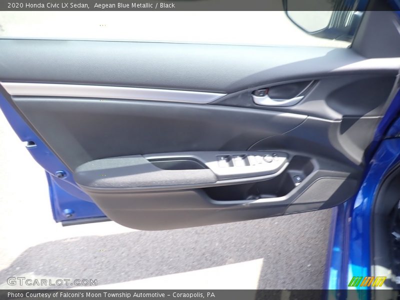 Aegean Blue Metallic / Black 2020 Honda Civic LX Sedan