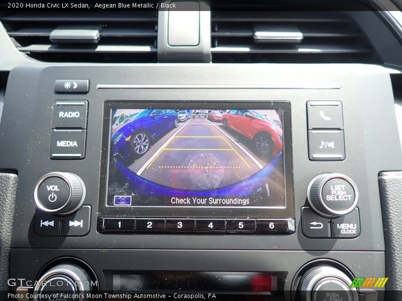 Aegean Blue Metallic / Black 2020 Honda Civic LX Sedan