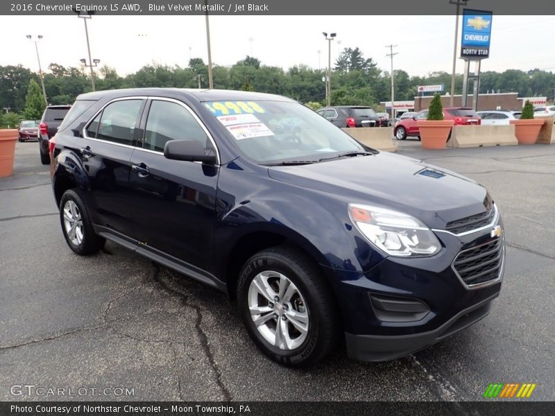 Blue Velvet Metallic / Jet Black 2016 Chevrolet Equinox LS AWD