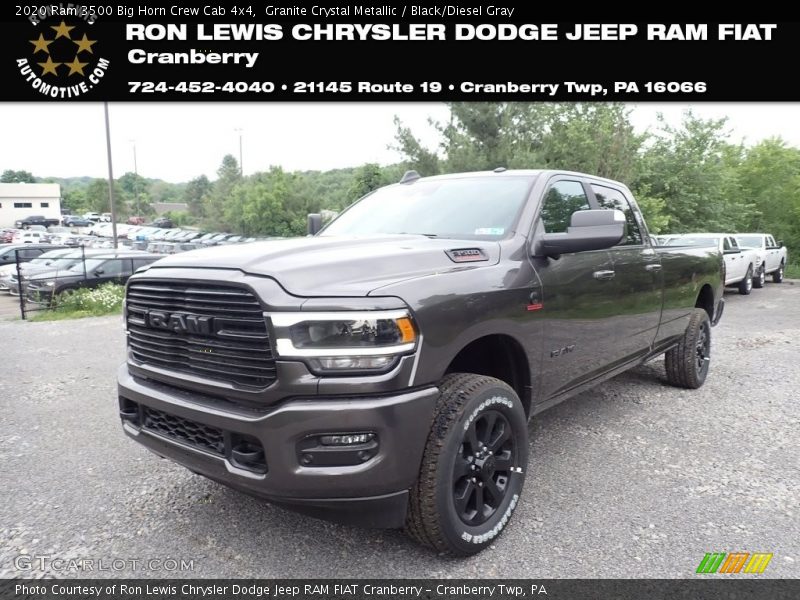 Granite Crystal Metallic / Black/Diesel Gray 2020 Ram 3500 Big Horn Crew Cab 4x4