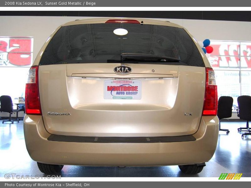 Sunset Gold Metallic / Beige 2008 Kia Sedona LX